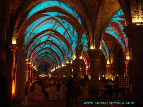 Salle des moines mise en lumière